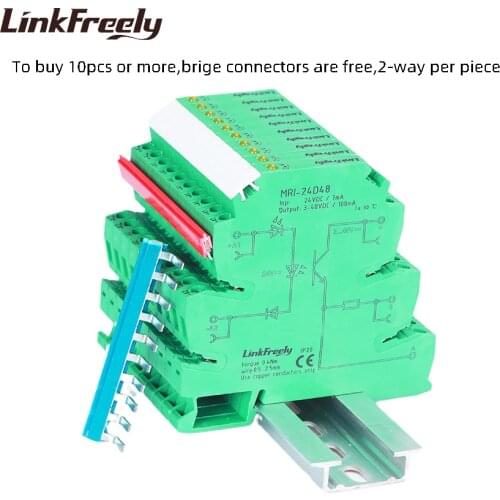 MRI-24D48 10pcs LED Photo Light Signal Interface Relay Module 24VDC PLC Programmable Optocoupler Isolator Voltage Control Relay