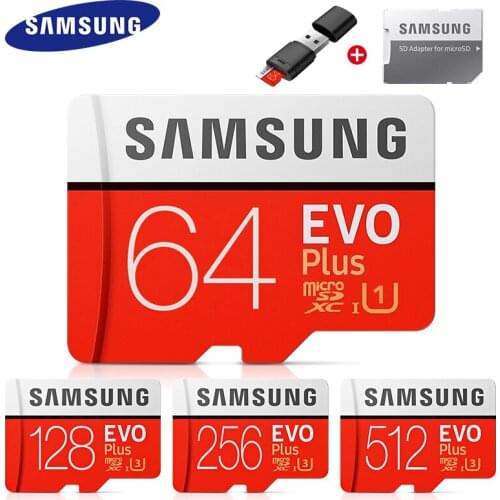 Original SAMSUNG EVO Plus Micro SD Card 32GB 64GB 128GB 256GB 512GB MicroSD Memory Card C10 TF Card cartao de memoria