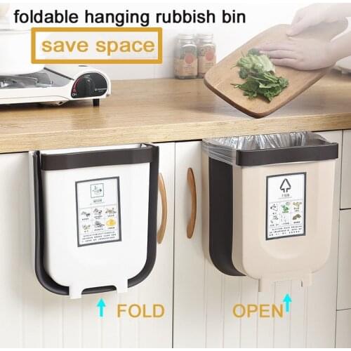 Foldable kitchen room car use rubbish bin