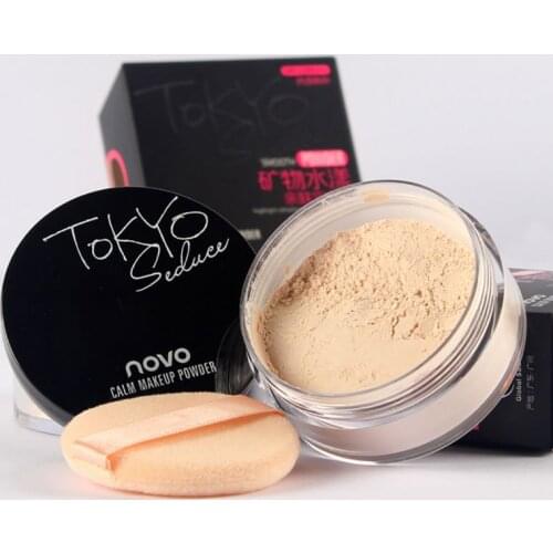 4 Colors Brand New Transparent Smooth Loose Powder Makeup Waterproof Finishing Powder Cosmetic With Puff For Face Finish Setting