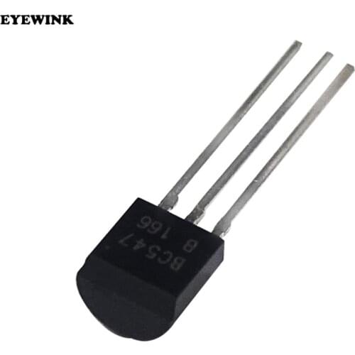 100pcs BC547 in-line triode transistor TO-92 0.1A 45V NPN