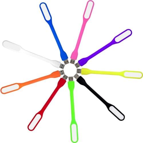 TSLEEN 4PCS DC 5V Mini USB LED Light Flexible Neck For Power Bank Flashlight HUB Car Charger Reading Notebook PC Laptop