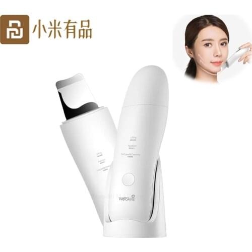 Xiaomi Youpin ultrasonic facial scrubber deep cleansing Face exfoliating skin care smart chip Beauty Instrument Device
