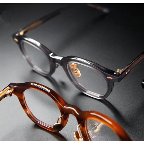 High Quality Acetate Leisure business Style Glasses Men Retro Vintage Prescription Glasses Women Optical Spectacle Frame polygon