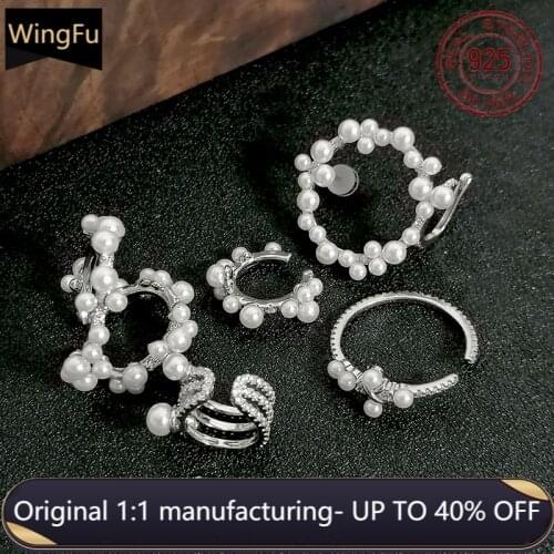 S925 sterling silver fashion monaco jewelry inlaid zircon natural pearl silver women ear clip luxury brand gift