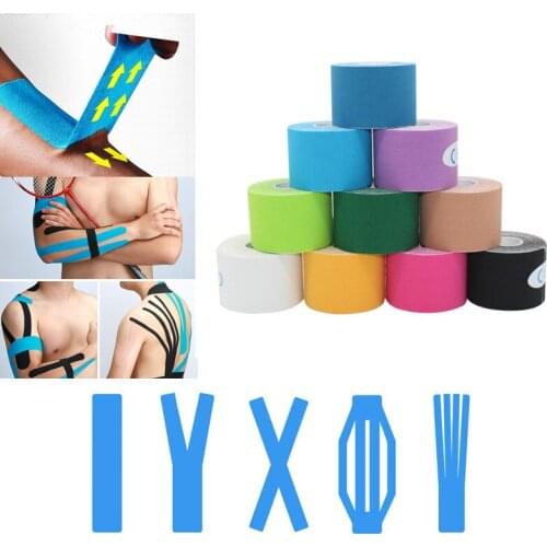 1 Rolls Kinesiology Tape Athletic Recovery Self-adhesive Elastic Bandage Sport Taping For Ankle Shoulder Waist Back Breast Lift