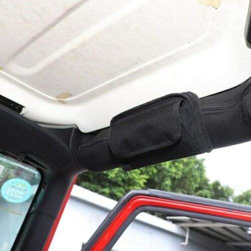 1 Pcs Car Storage Bag For Jeep Wrangler TJ JK JL JT Multi-Function Oxford Cloth Parts Sunglasses Holder High Quality New