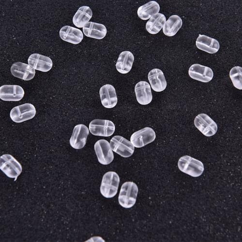 Fishing 100pc Transparent Fishing Cross Beads Clear Beads Double Pearl Drill Cross Beads