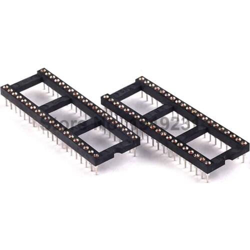 20PCS 40Pin DIP IC Sockets Adaptor Solder Type 40P Round Hole Socket DIP-40
