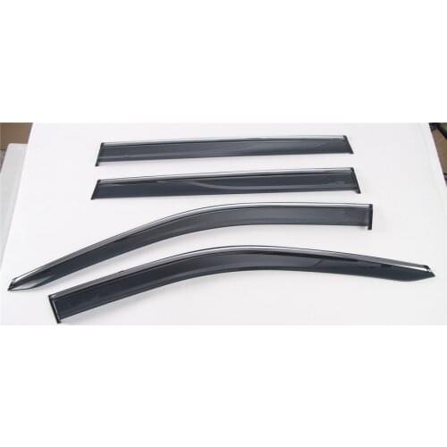 4Pcs Car Styling Window Exterior Roof Cover Guard Sun Visors Rain Shield Decorative Trim Strips For Jeep Compass 17