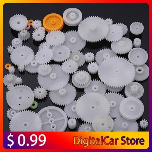 64 Type Plastic Crown Gear Single Double Reduction Motor Gear Worm Gear