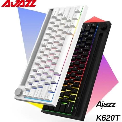 Ajazz K620T Bluetooth Wireless/Wired Dual Mode Mechanical Keyboard with 4400mA Battery RGB Backlit