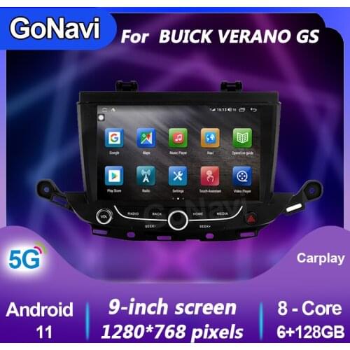 GoNavi android 11 car radio auto for Buick LaCrosse Opel 2009-20012 central Multimedia Player GPS Carplay bluetooth Navigation