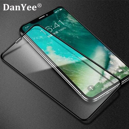 DanYee New Model 10D Full Screen Full Rubber Film for iPhoneX/Xs XsMax XR HD Tempered Glass film for iPhone6/7/8