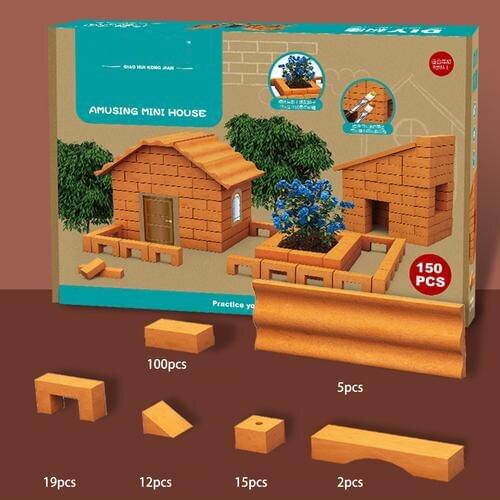 Children Educational Toys Simulation Brick Building House Building House Model DIY Assembled Cabin Christmas Gifts For Children