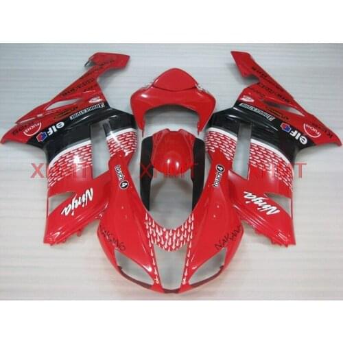 For 636 Zx-6r 2007 - 2008 Fairing for Kawasaki Zx6r 08 Abs Fairing Ninja Zx-6r 08 Red Raindrops Body Kits