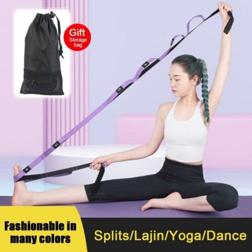 Yoga Stretch Strap Aerial Yoga Anti-Gravity Rope With Grip Loops Fitness Exercise Gym Rope Waist Leg Resistance Belt