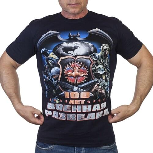 Men T-shirt military intelligence T-shirts RUSSIA RUSIAN ARMY FORCE TROOPS Short Casual Cotton men clothing