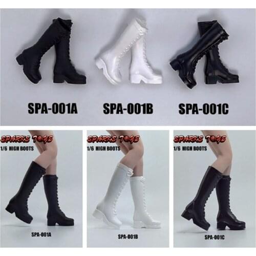 Hot Sales TOYS SPA-001 1/6 Scale Womens High-top Martin Boots Hollow Shoes For Usual 12 inch Doll Action