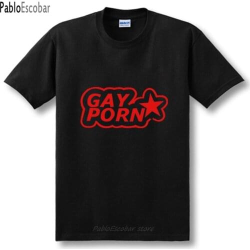 New Fashion GAY PORN STAR Prank Joke Funny College Drinking T Shirt Men cotton short sleeve Printed T-shirt Brand t-shirt