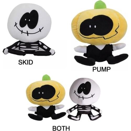 New Friday Night Funkin Plush Toys Hot Game Spooky Month Skid and Pump Soft Stuffed Plushie Toys Doll Halloween Gifts