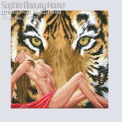 New mosaic kit full Square handcraft embroidery nude lady diamond painting cross stitch crystal needlework set home decoration