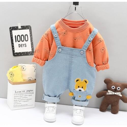 0-5 years Spring Boy Clothing set 2021 New Casual Fashion Cartoon Active T-shirt+ Pant Kid Children Baby Toddler Boy Clothing