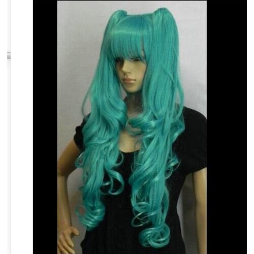 Suyushun3448388+++Extra Long Hatsune Cos Wig+2 Ponytail H65