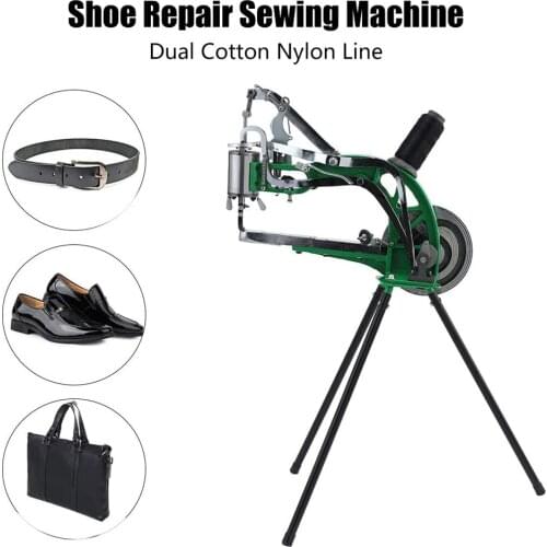 Hand Machine Cobbler Shoe Repair Machine Manual Shoe Mending Cobbler Repair Dual Cotton Nylon LineSewing for Bags Cloth Leath er