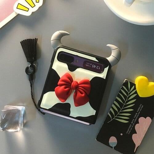 For Samsung zflip mobile phone case Galaxy Z flip 5g folding screen leopard print cow protection f7070