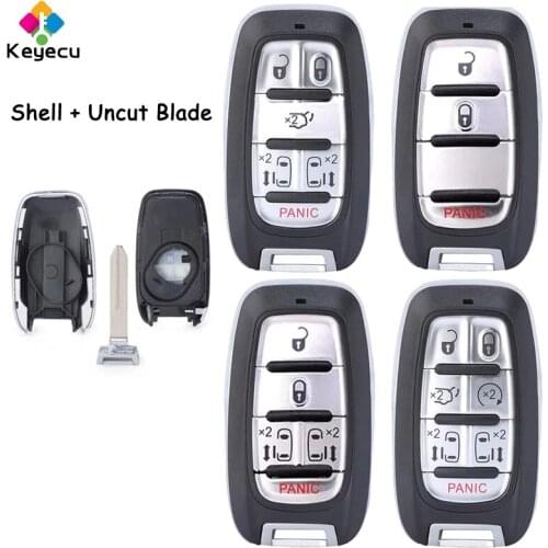 KEYECU Smart Remote Car Key Shell Case With 3 5 6 7 Buttons - FOB for Chrysler Pacifica 2017 2018 2019 2020 FCC ID: M3N-97395900