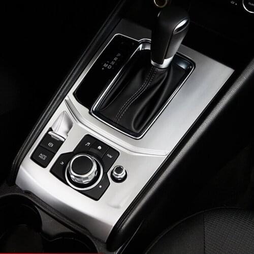 TOMEFON Car Styling For Mazda CX-5 CX5 2017 2018 LHD Accessories Interior Car Gear Box Electronic Handbrake Panel Cover Trim