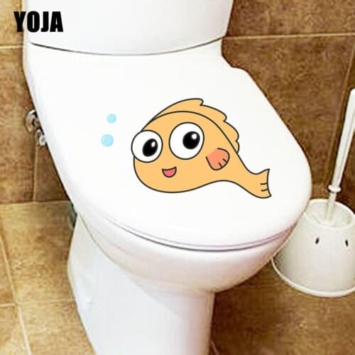 YOJA 21.5*24..4CM Funny Animal Cartoon BedRoom Home Decor Toilet Sticker Wall Decal T3-0975