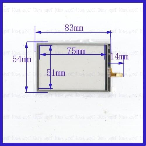 ZhiYuSun 3531 3.5inch 83*54 4 wire TOUCH SCREEN for gps glass touch panel width 54mm length83mm this is compatible