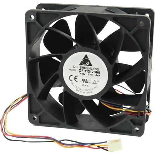 DC 12V 5.00A Universal Bitmain Antminer 7500 RPM Fan L3 L3+ L3++ Z15 Z11 Z9 Mini S11 S7 S5 18 INCH - 4 PIN POWER CORD 6200 rpm