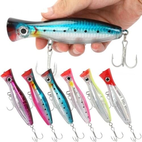 120mm 43g Floating Topwater Popper Bait Sea Pike Fishing Wobblers Lipless Lure Balancer