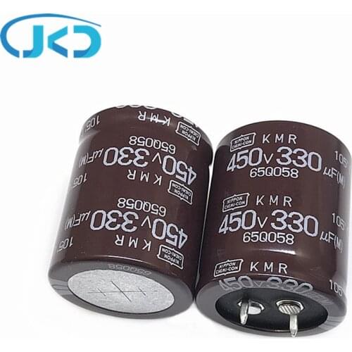 2pcs Original 330uF 450V NCC KMR Series 30*35mm Long Life 450V330uF Aluminum Electrolytic capacitor NIPPON CHEMI-CON