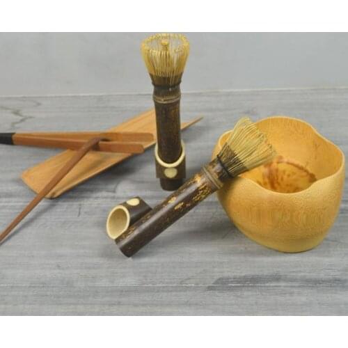 25pcs Green Tea Matcha Whisk Long-handle Bamboo Chasen Whisk Matcha Tea Powder Professional Tea Ceremony Bamboo Brush