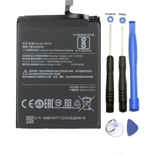 BN44 3900mAh Battery for Xiaomi Redmi 5 Plus Replacement internal Phone Li-ion Battery with Repair Tools