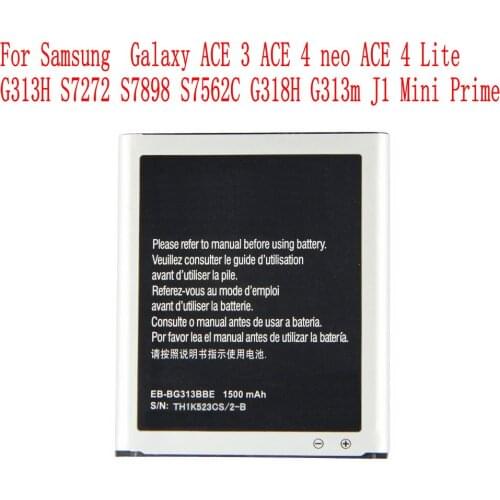 Original EB-BG313BBE Battery For Samsung Galaxy ACE 3 ACE 4 neo ACE 4 Lite G313H S7272 S7898 S7562C G318H G313M J1 Mini Prime