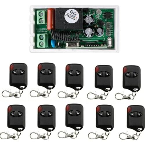 220 v 1 ch RF wireless remote control switch 1 receiver+10 transmitter Simple connection