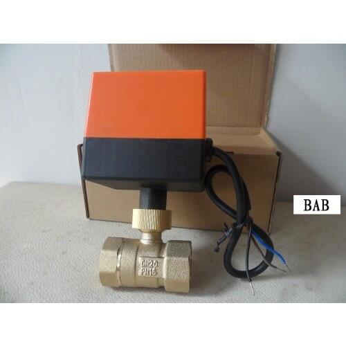DN20(G 3/4") AC220V Electric Actuator Motorized controller Brass Ball Valve/Three wire two control 2 way Brass Motorized Valve
