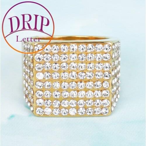 Drip letter Rings
