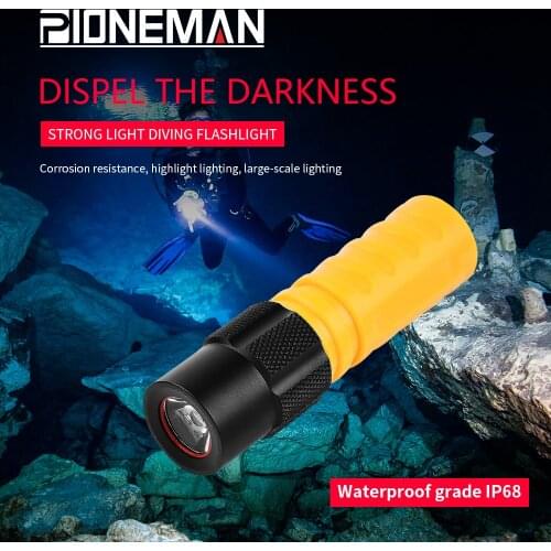 Diving flashlight professional underwater diving lamp IP68 waterproof outdoor lighting household flashlight searchlight