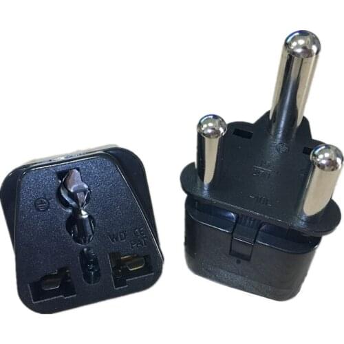 Hot Sale Universal UK/US/EU/AU to Large South Africa 3 pin Travel Power Adapter Plug Socket to 3-Pin Prong for India Nepal