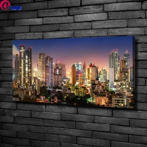 Bangkok Night Diamond Painting Rhinestone Full Square Diamond Embroidery Landscape Mosaic Home Decor 5d Diy Gift Handmade