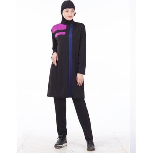 Full Coverage Swimsuit Plus Size Muslim Swimwear Islamic Women Girls Modest Hijab Burkinis Swimming Bathing Surfing Beach Suits