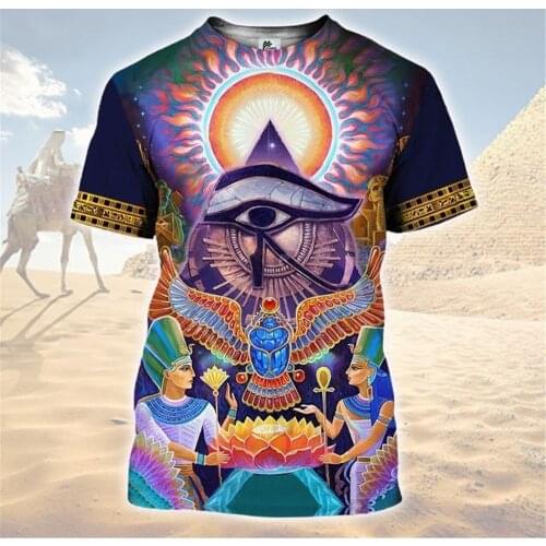 CLOOCL Brand T-shirt Ancient Egypt Gods Goddesses Pharaoh Men T Shirts 3D Print Short Sleeve Gym Tees Unisex Pullover Tops