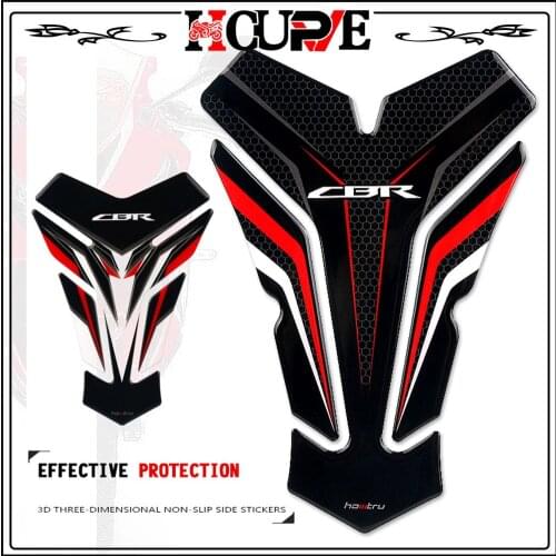 Tank Sticker Motorcycle Fishbone 3D Fuel Tank Pad Protective Stickers Decals For HONDA CBR125R CBR300R CBR500R CBR150R CBR250R