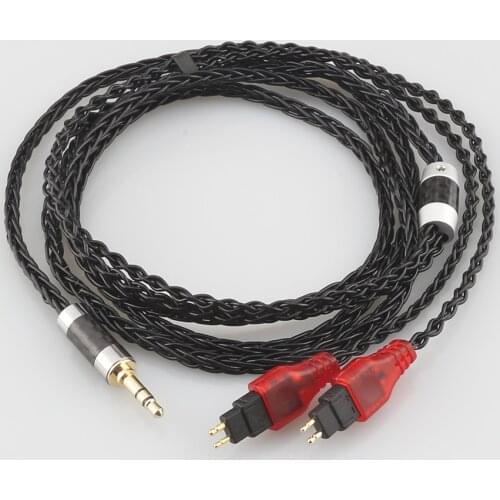 New Audiocrast 8Cores Balanced Pure Silver Plated Earphone Cable For Sennheiser HD580 HD600 HD650 HDxxx HD660S HD58x HD6xx